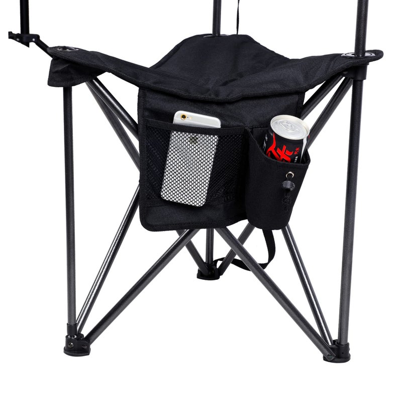 PORTAL Extra Large Quick Folding Tripod Stool with Backrest Fishing Camping Chair with Carry Strap - Image 2